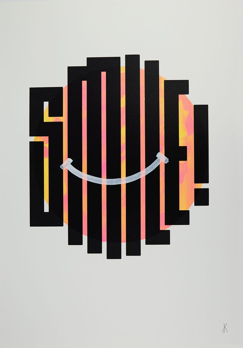 Smile (mono print) by James Kingman