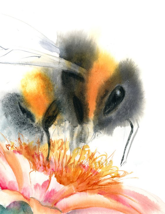 Honey bee and flower