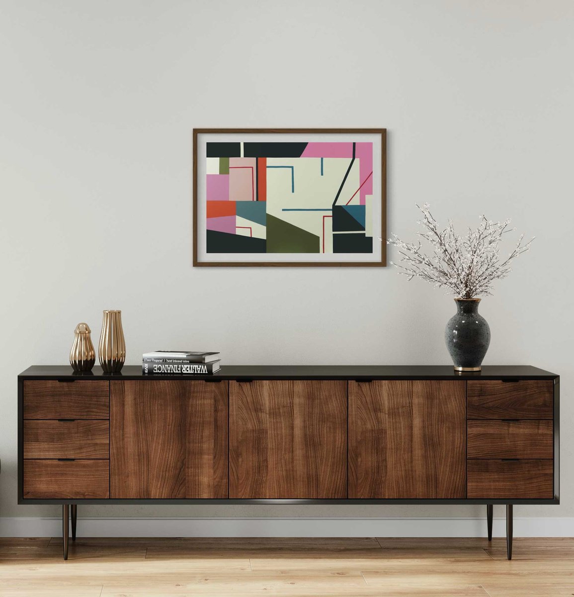 Geometric Screenprint , Graphic Symbiosis One By Maria Atanackovic, 26 X 17, Artwork For Sale On Artfinder