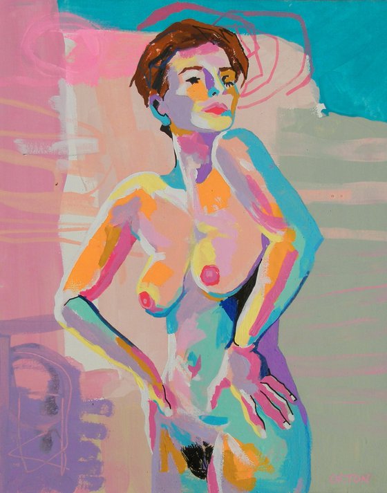 Abstract Female Nude Figure Study