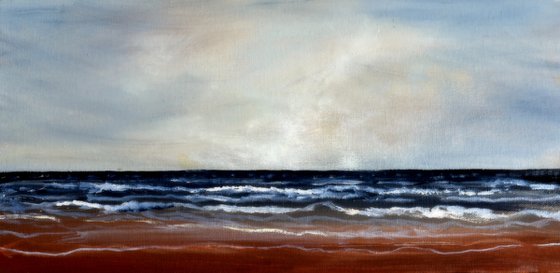 Autumn Beach Ocean Painting
