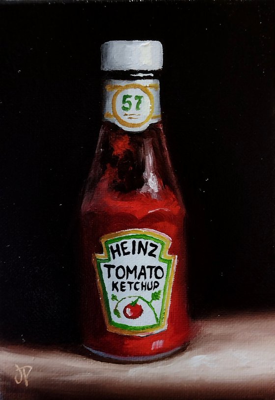 Ketchup framed still life