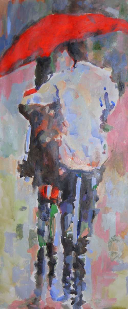 Romantic walk  / 50.4 X 34 cm by Alexandra Djokic