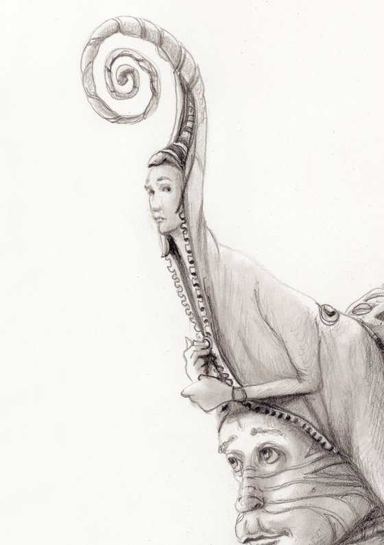 THE SNAIL MAN - ( graphite pencil )