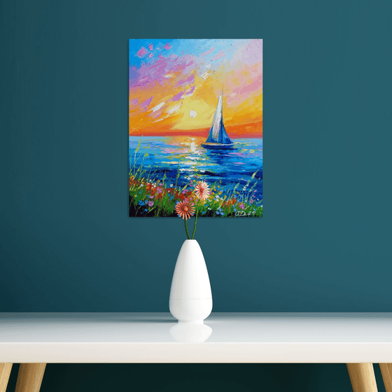Dawn and sailboat