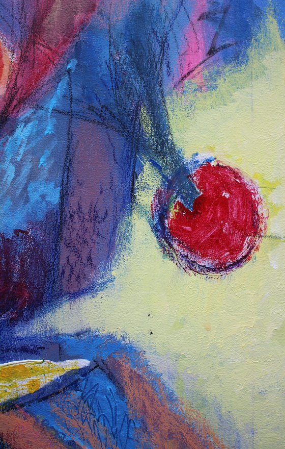 Composition with Red Sun