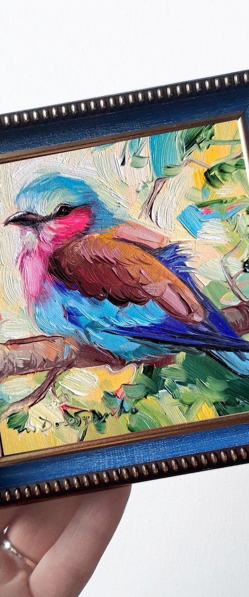 Lilac-breasted Roller bird by Nataly Derevyanko