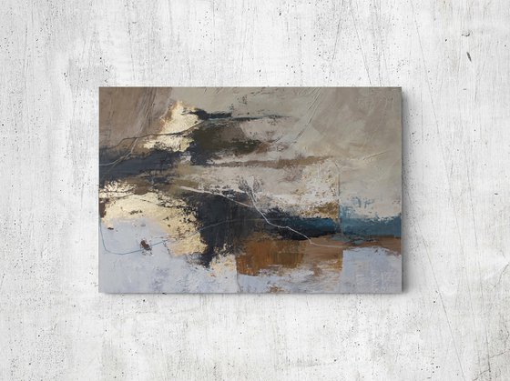 "Delight 2" Abstract acrylic brown beige