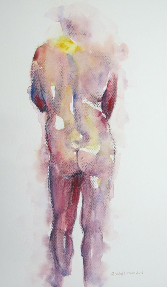 standing male nude