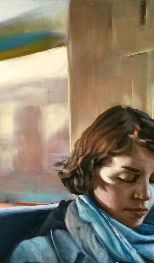 Angels in the city, tender urban girl portrait by Leonid Plekhanov
