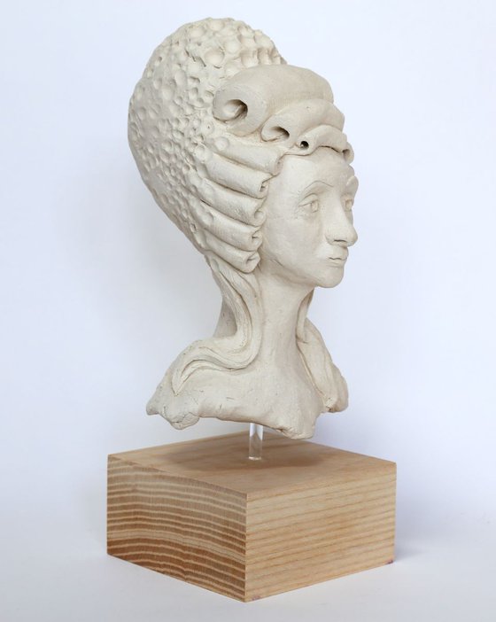 Marie: ceramic portrait sculpture