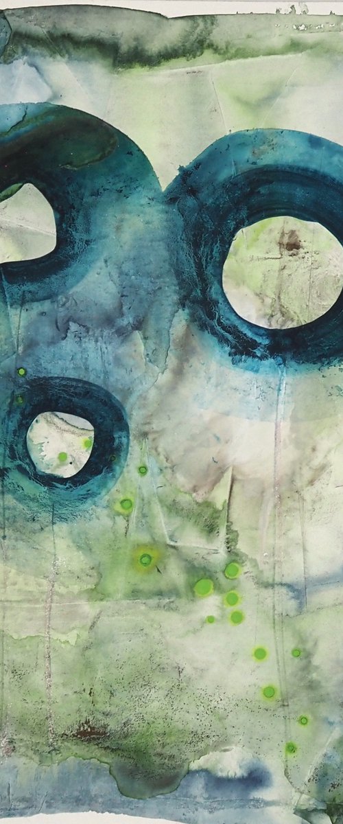 Three trees - abstract watercolor by Sara Rodighiero