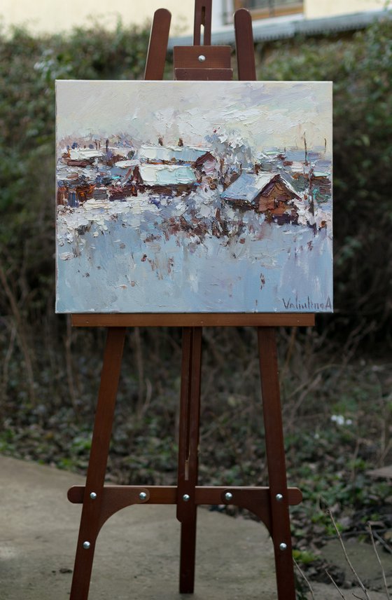 Winter Landscape - Original oil Landscape painting