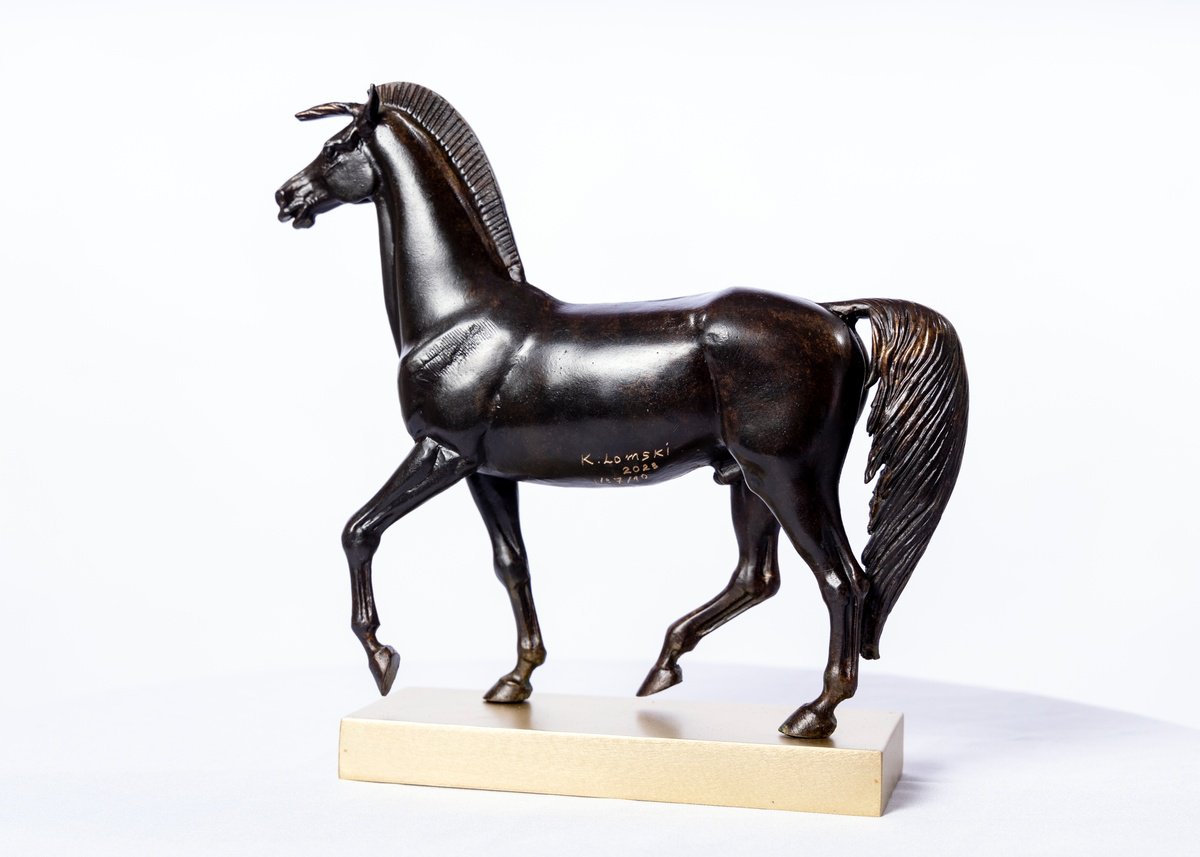 Photorealistic Animal Bronze Sculpture By Krasimir Krastev, 9 X 9", Horse, Original Artwork