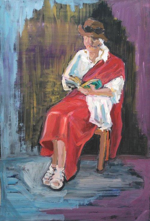 lady with a book by Sara Radosavljevic