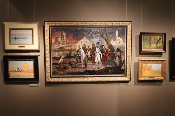 Napoleon was in burning Moscow