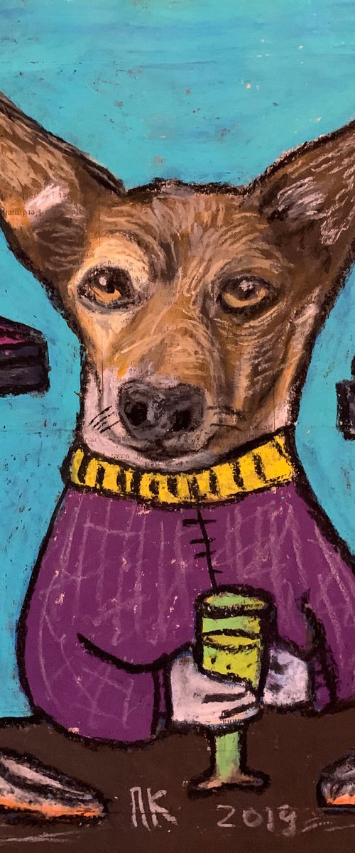 Dog with shoes by Pavel Kuragin
