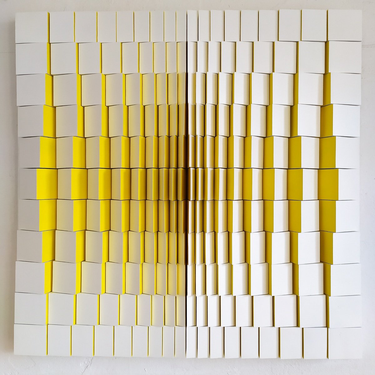Geometric Abstract Wood Sculpture By Andrij Savchuk, 31 X 31, Radiance, Original Artwork