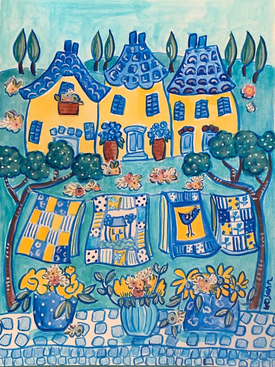 Yellow Quilts and Cottages