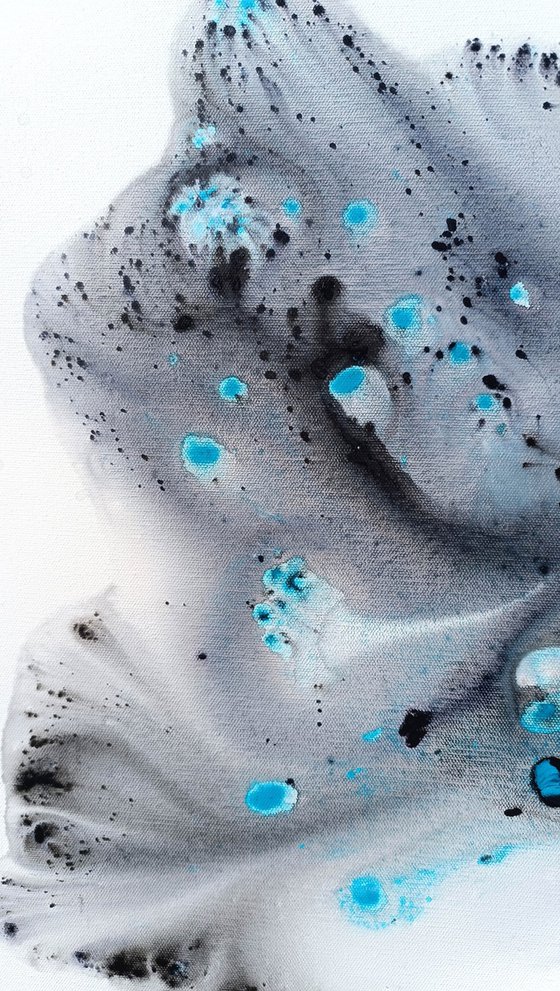 Nature 567 — Abstract Cyan Constellation