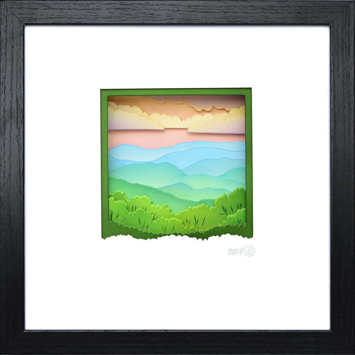 Landscape Sculpture By Olga Skorokhod, 10 X 10", Shenandoah National Park #1, Original Artwork