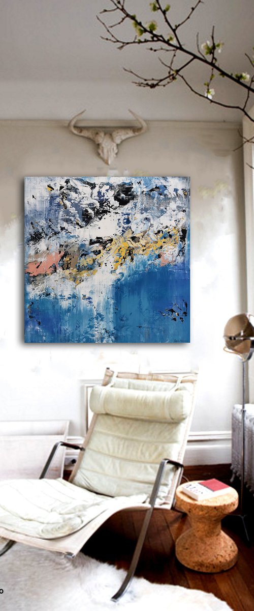 100x100cm. / abstract painting / Abstract 2152 by Alex Senchenko