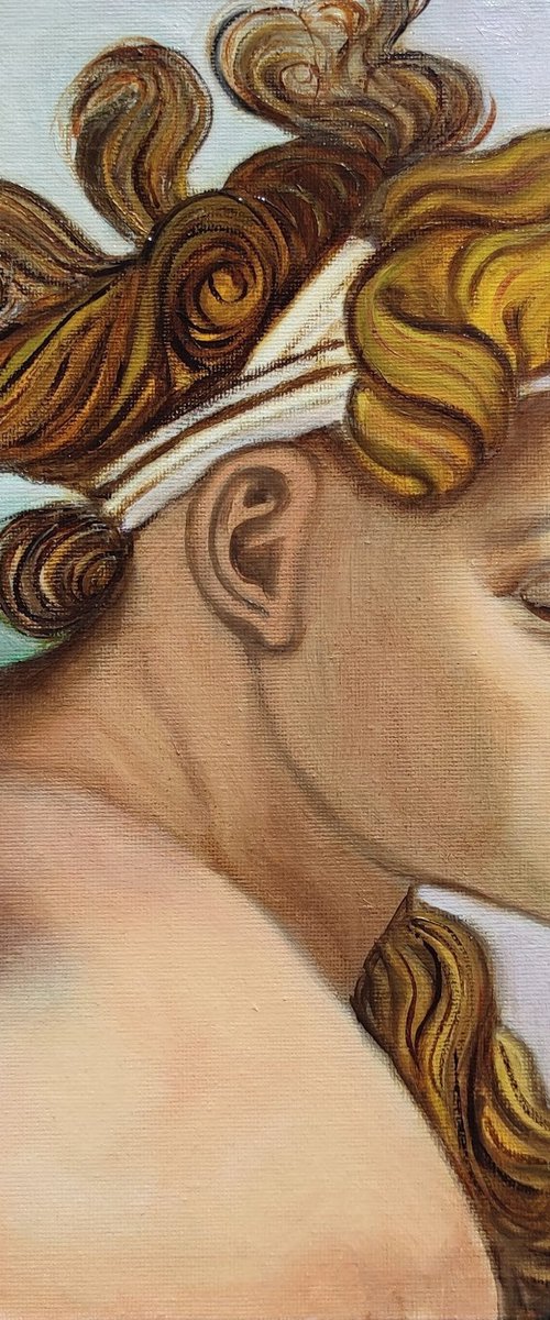Michelangelo "Ignudo" portrait, Sistine Chapel, Rome by Francesca Licchelli
