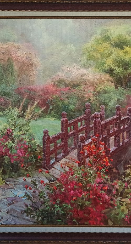 BRIDGE IN FLOWERS by Dimitri Strelkov