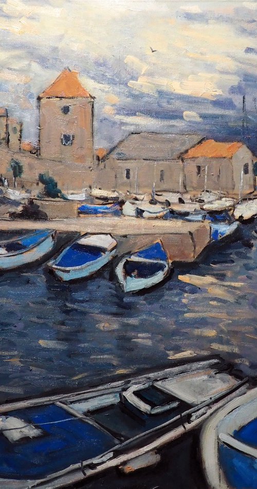 Harbour at dusk by Yuanyuan Liu