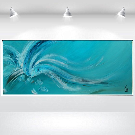 Breakthrough - Abstract Art - Acrylic Painting - Canvas Art - Framed Painting - Abstract Sea Painting - Ready to Hang