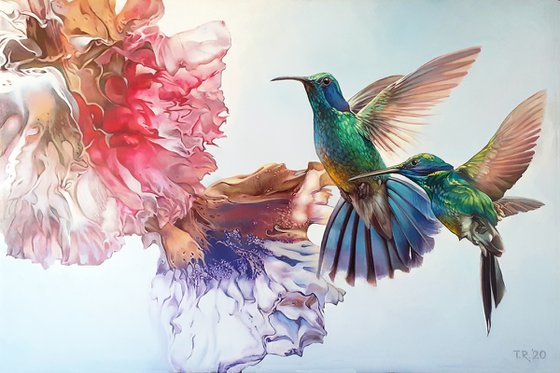 TWO HUMMINGBIRDS