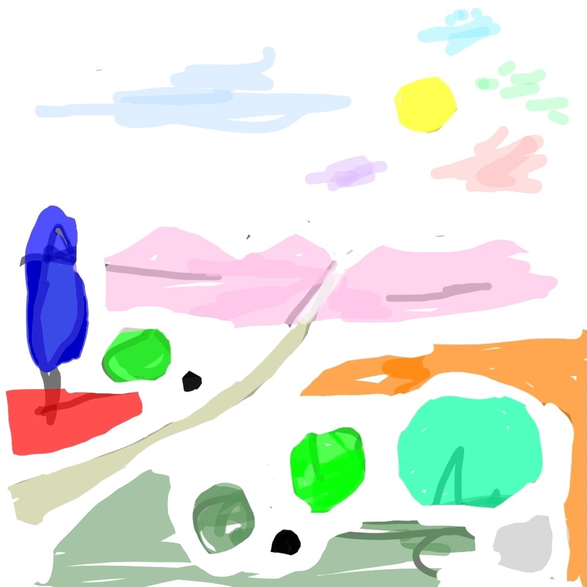 Urban And Pop Landscape Giclee Print By Alejos, 17 X 17, Respiraction, Original Artwork