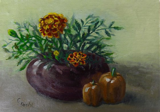 Marigolds and Pumpkins