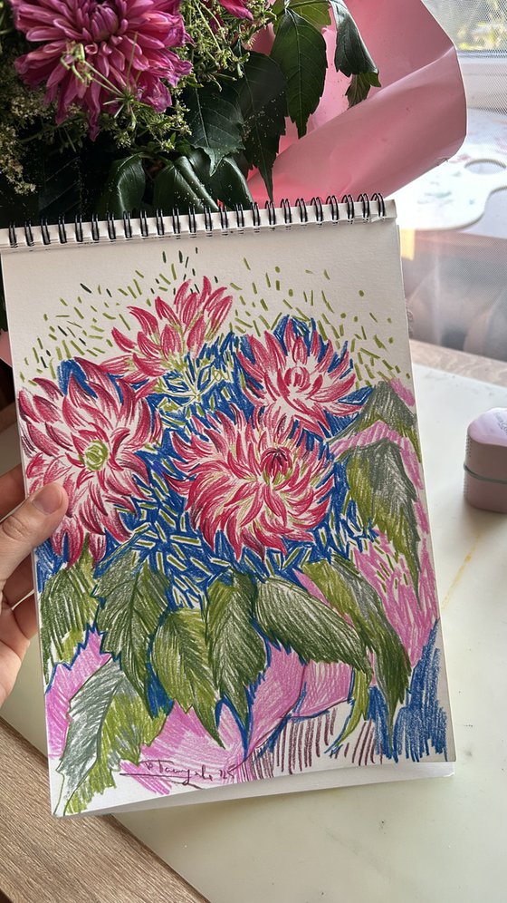 Dahlias flowers