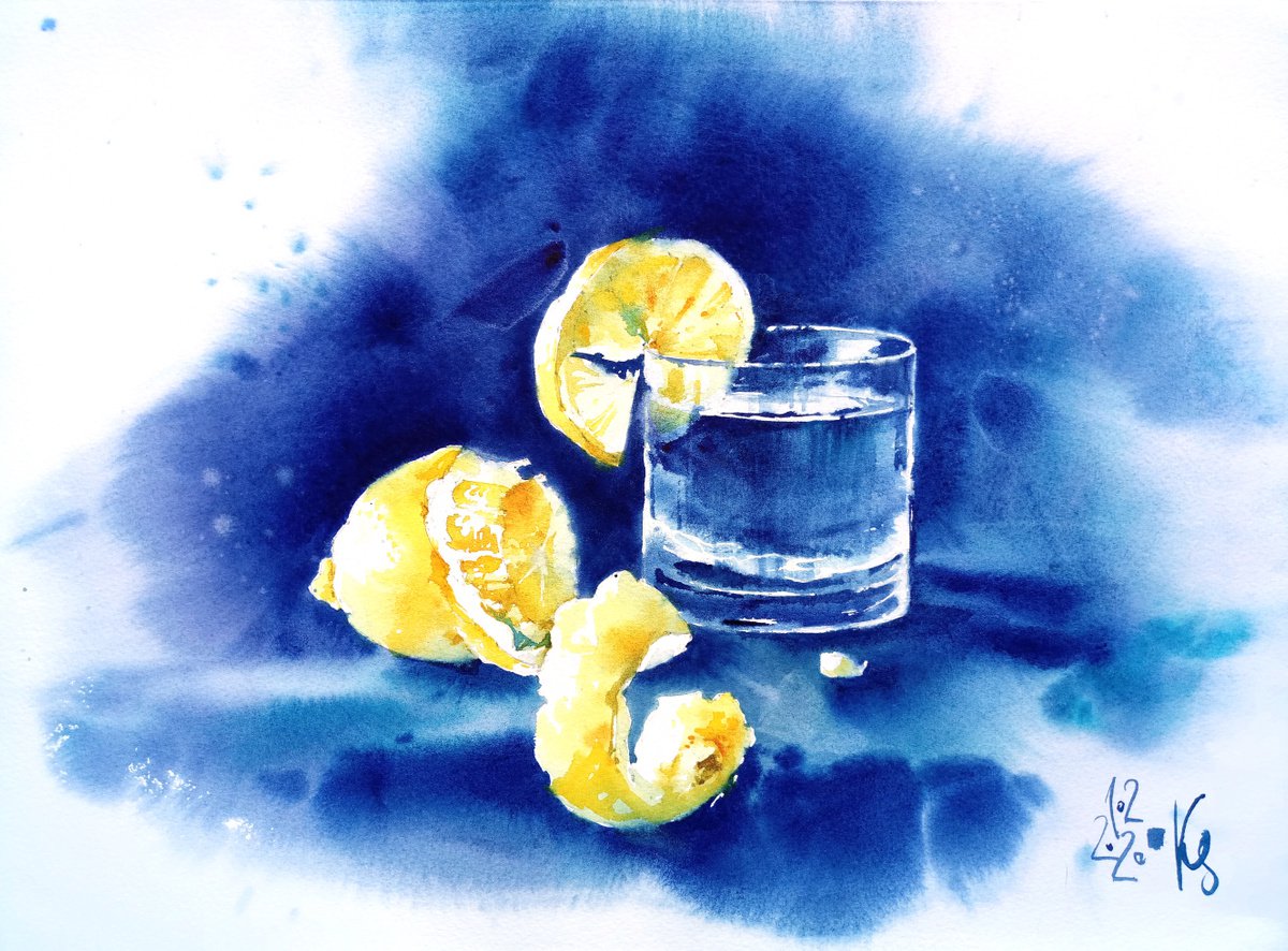 Still life with lemons by Ksenia Selianko