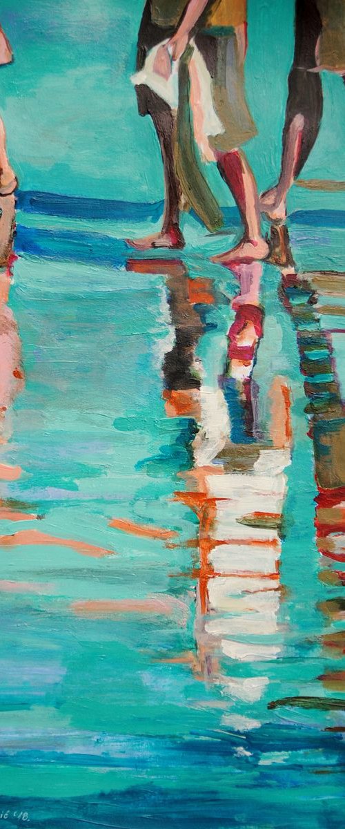 On the beach / 59.5 x 42 cm by Alexandra Djokic