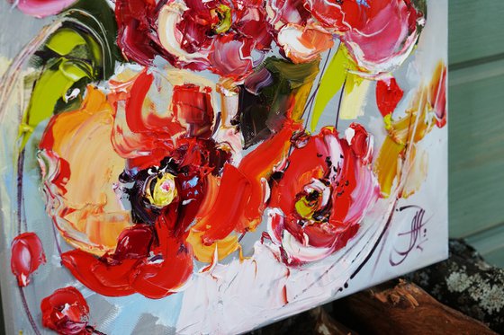 Poppy Flowers Oil Painting