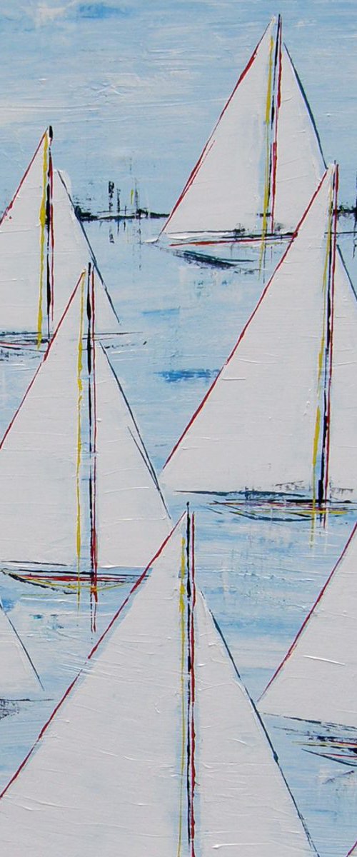 Summer Sails 40x40 by Lil Nutter
