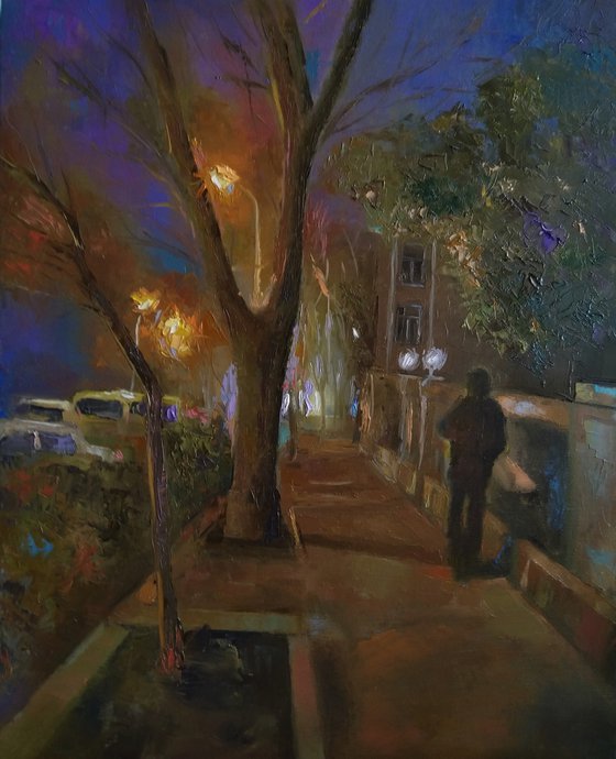 Yerevan street (40x50cm, oil painting, ready to hang)