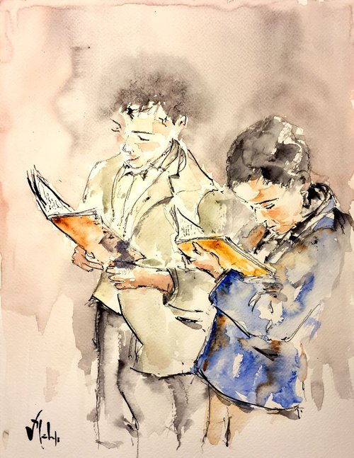 Reading at School by Victor de Melo