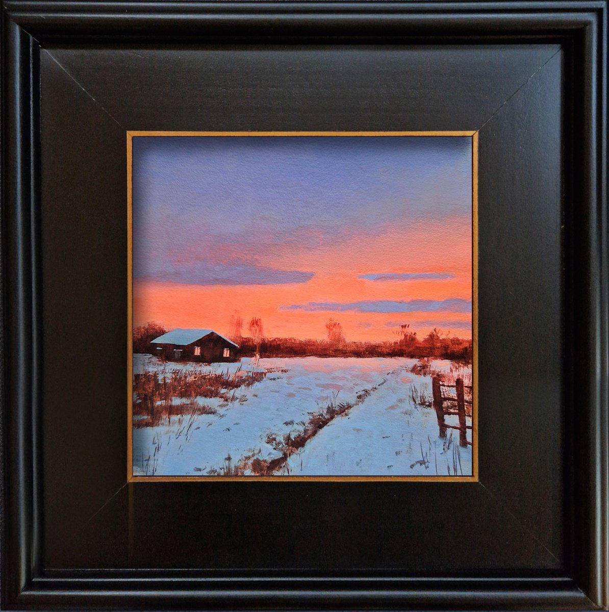 Landscape Acrylic Painting By Ayna Paisley, 14 X 14, Winter