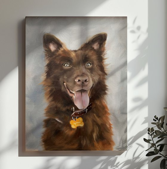 Dog Oil Painting