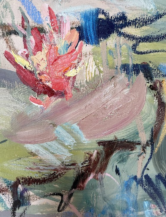 Spring pond. Diptych
