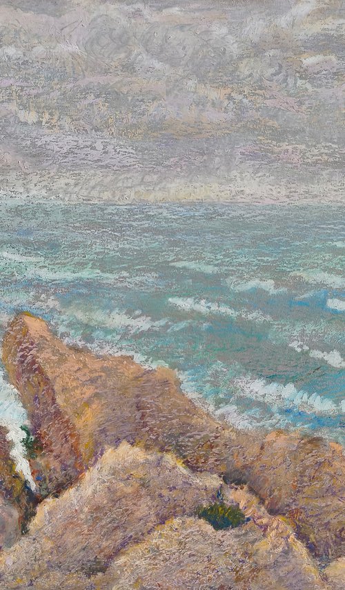 Sea Cliffs During the Hamsin by Anastasiia Aguf