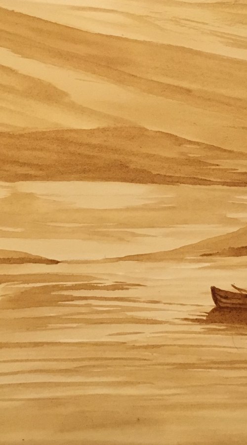 Little Boat on Sea II by Timea  Valsami