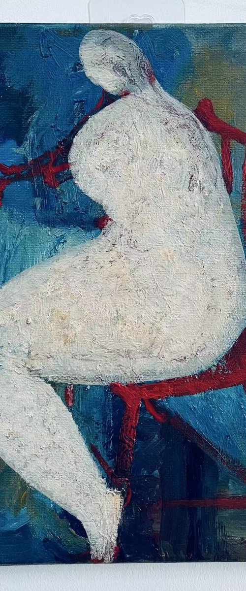 Red chair by JUAN DU