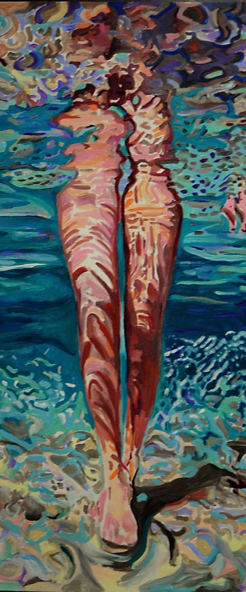 Underwater / 100 X 70 cm by Alexandra Djokic