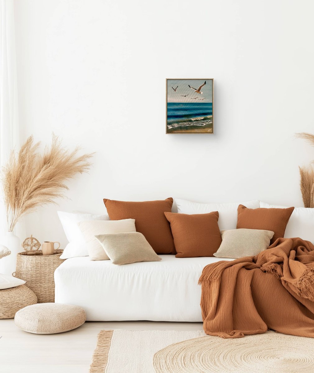 Photorealistic Landscape Oil Painting By Aisylu Burangulova, 11 X 13, Travelers, Original Artwork