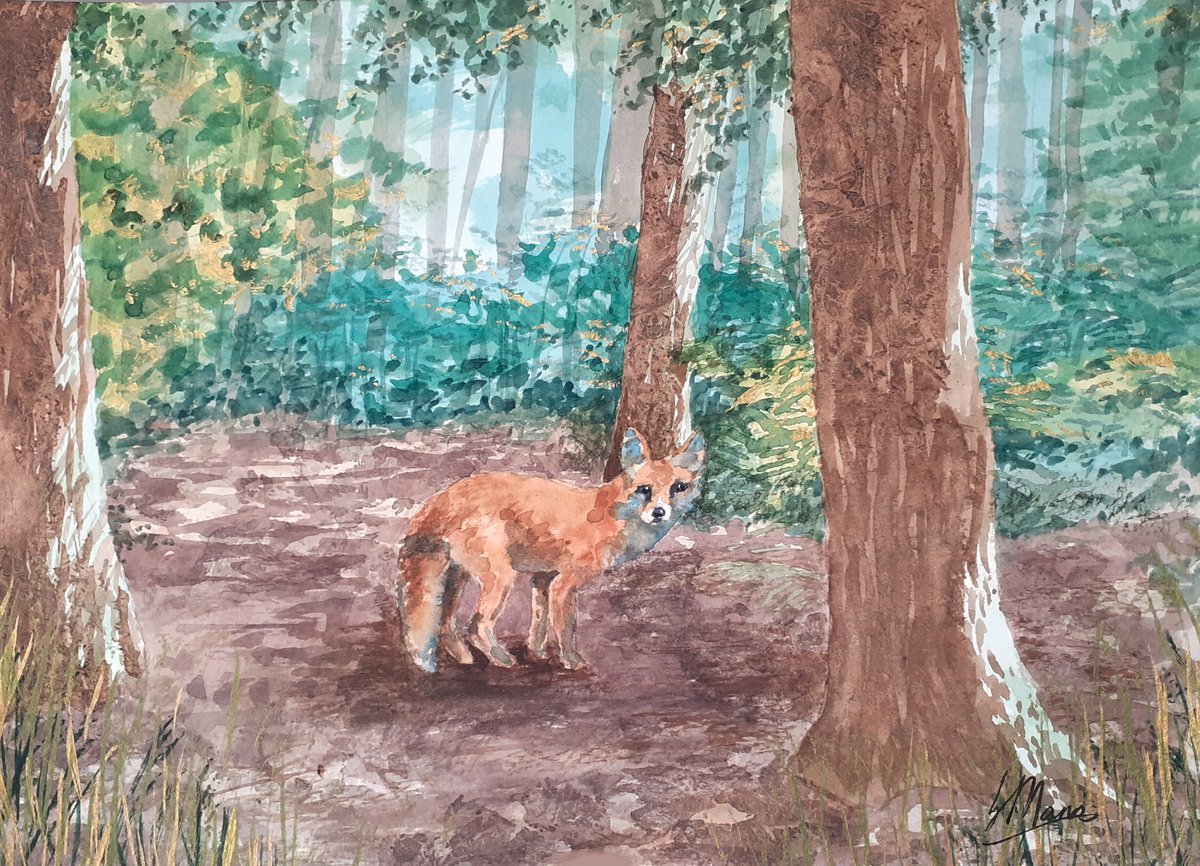 Fox in a Glade by Lisa Mann