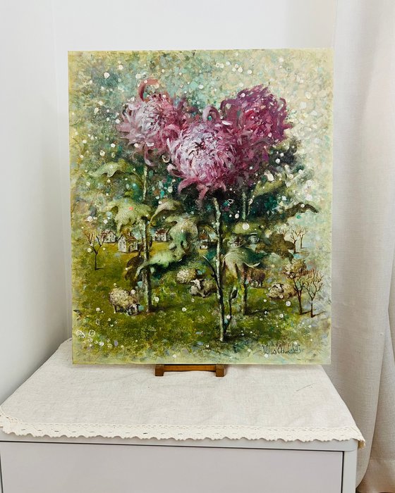 Purple Chrysanthemum flowers